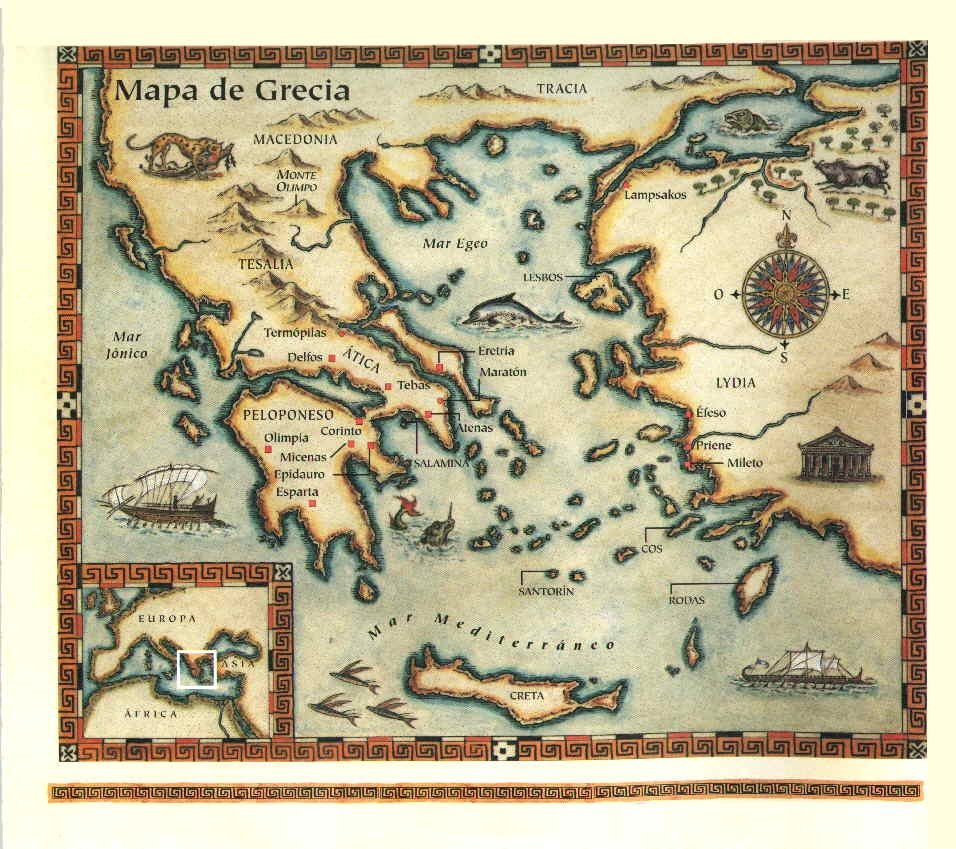 Mapa de la Antigua Grecia
